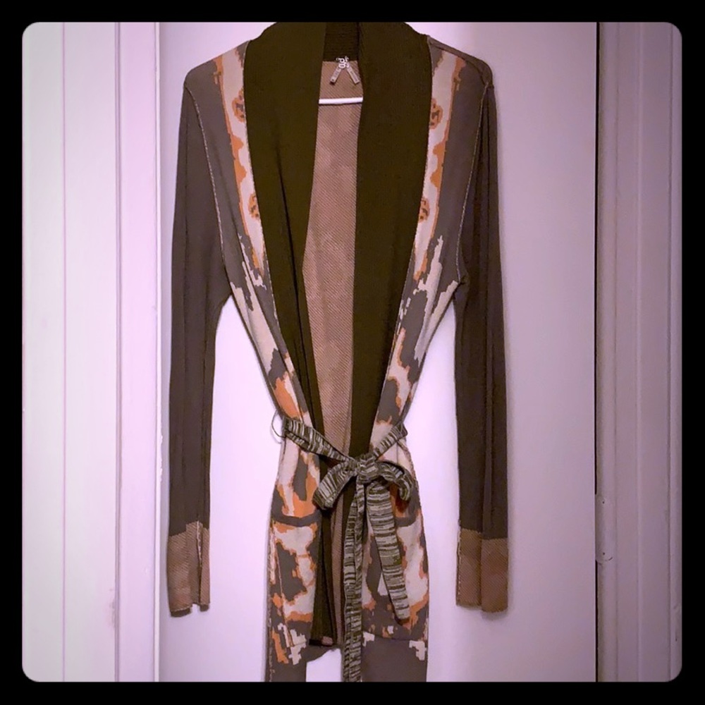 Front tie sweater cardigan